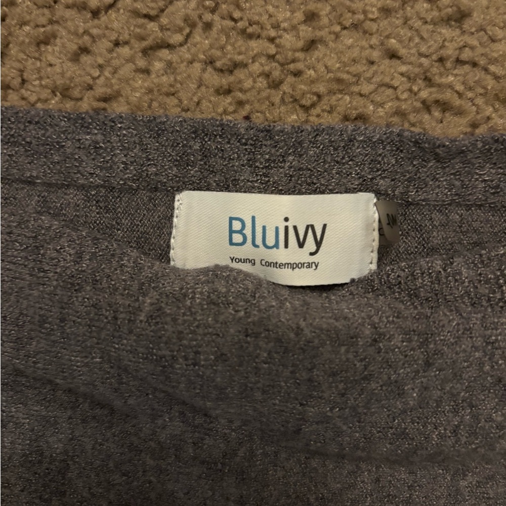 Blu Ivy Charcoal Knit Sweater